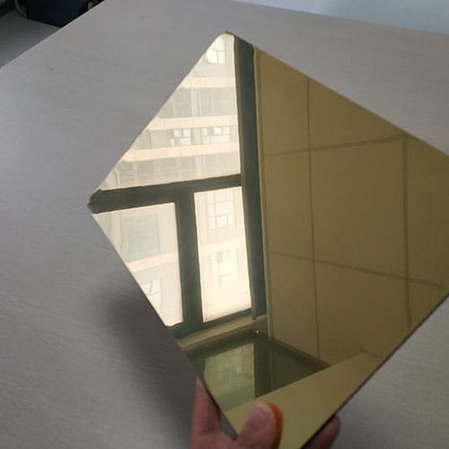 Golden mirror aluminum plate